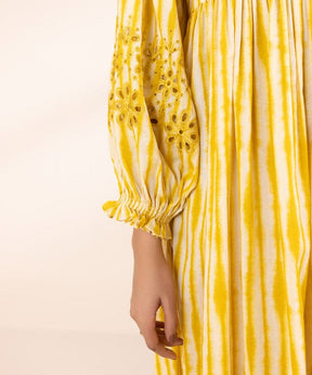 Long Frock Lawn Yellow