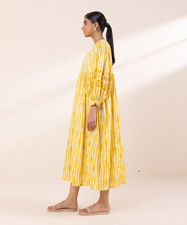 Long Frock Lawn Yellow