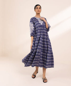 Long Frock Lawn Blue