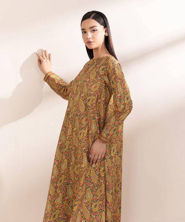 Long Frock Lawn  Brown