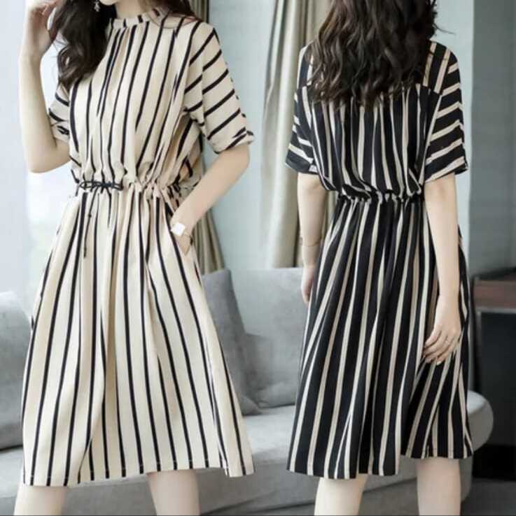 Long Strips Summer Ladies Dress